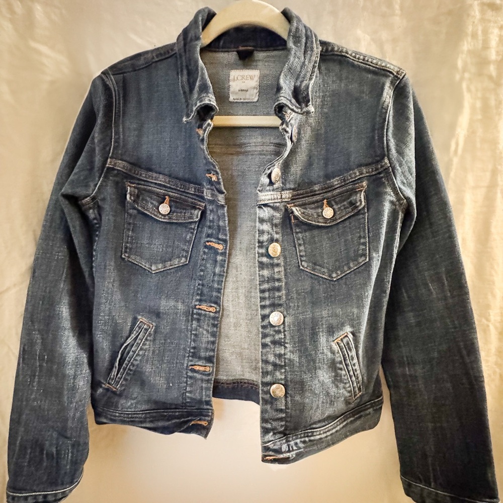 J Crew Jacket Women X-Small Blue Classic Denim Jean